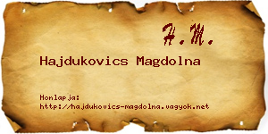 Hajdukovics Magdolna névjegykártya