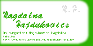 magdolna hajdukovics business card